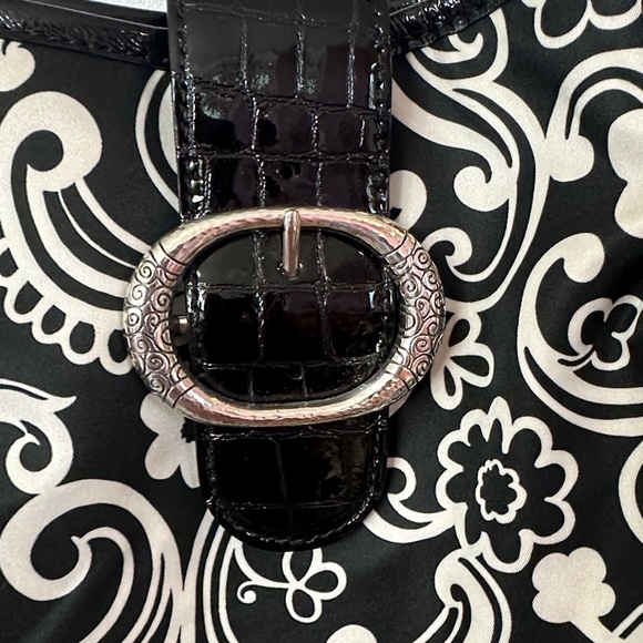 Brighton Black and White Swirl Shoulder Bag with DustBag, Brand New! - Picture 6 of 12